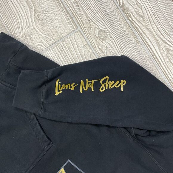 Lions Not Sheep Rebel Queen Black Hoodie Size XL Queen of Hearts Oversized Heavy - Picture 4 of 12